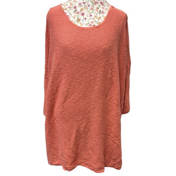 Purejill Tops - 🌺 PureJill Coral Oversized Slouchy Knit Top 2X Plus Relaxed Boho Minimalist